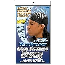 WaveBuilder Premium Hair Wave Activating Durag, Black