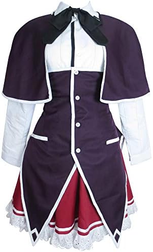 Womens Anime School Uniform Cosplay Costume Vest Cape White Shirt Skirt
