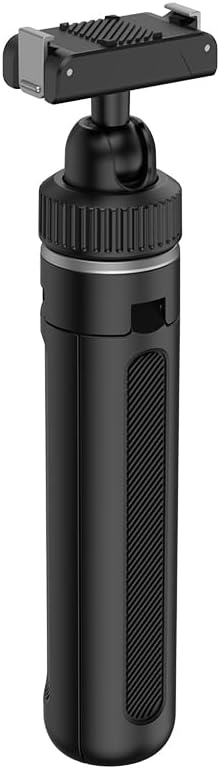 Magnetic Quick-Release Extension Tripod for DJI Osmo Action 6 and Nano, Aluminum Alloy, 15.7" Extendable Pole, Black, with Anti-Slip Silicone Foot Pads