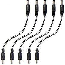 5 Pack DC 12 Volt 9 Volt and More Power Adapter Male to Male 6 Inch Patch Cable 2.1mm x 5.5mm