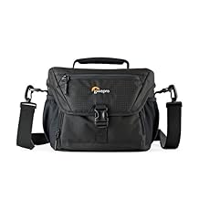 Lowepro LP37123, Nova 180 AW II Camera Bag, Waterproof, Customizable, Fits Pro-Depth DSLR with Lens, Compact Drone, 3-4 Additional Lenses, Flash, Black