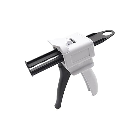 Dispenser Gun 50ml Dental Impression Mixing Dispenser Dispensing Gun 1:1/2:1 Ratio, Manual Dual Cartridge Applicator Gun (1:1/2:1)