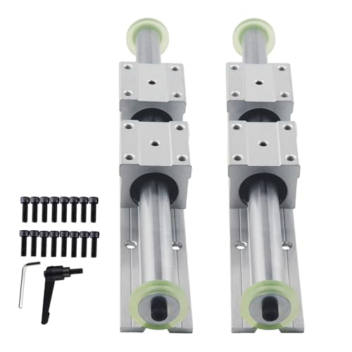 SBR12-1000mm Linear Guide Set - 2 Rails  4 Sliding Blocks incl. Mounting Accessories, for CNC Milling Machines, Lathes & Industrial Robots