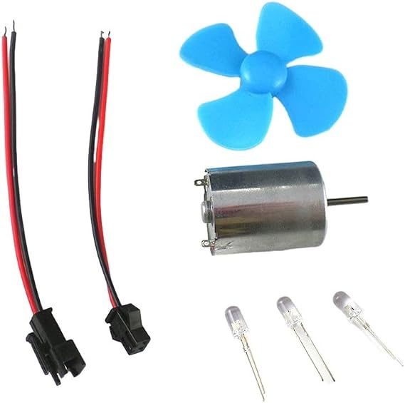 Wind Turbine Generator Kit 12V Dynamo Motor DIY Wind Power Project Small Scale Energy Generator Educational Science Experiment Renewable Energy Model For Windmill Assembly Low Voltage DC -20V