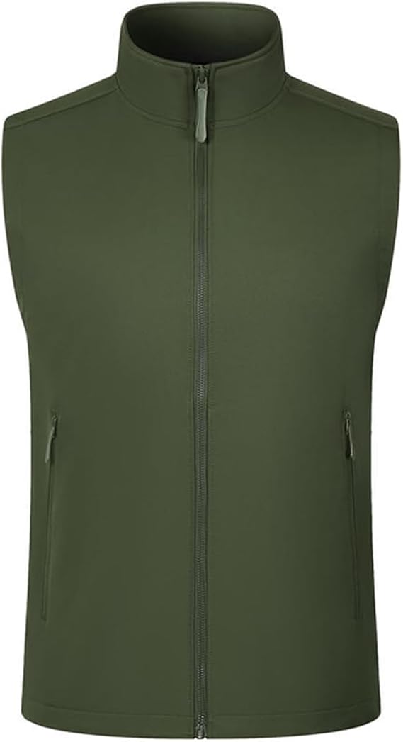 YOUTHUP Mens Golf Vest Outerwear Waterproof Windproof Softshell Vests | Zip Up Pockets Sleeveless Jacket Hiking Running Sports