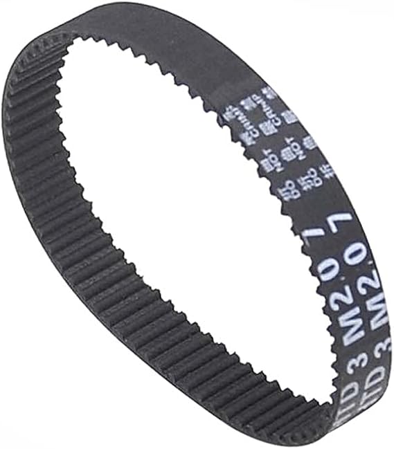 HTD-3M-267 Close Loop Pulley Timing Belt 15mm Width 3mm Pitch 267mm Perimeter Black Synchronous Belt Arc-shaped Teeth (3M-267-15mm)