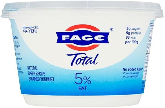 Fage Total 5% Fat Natural Greek Recipe Strained Yoghurt 450g | Case of 6