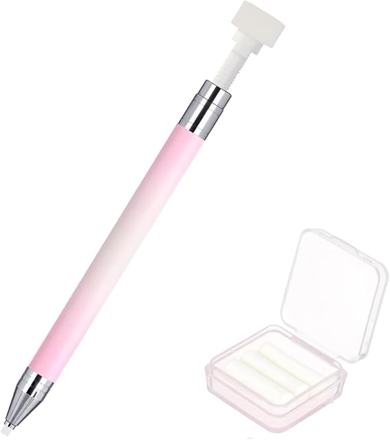 Rhinestone Picker Wax Pen, Refillable Rhinestones Applicator with 3 Additional Wax Refills, Rhinestone Picker Tools for Nail Art Design and Diamond