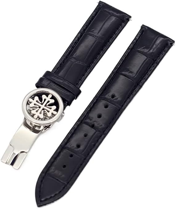 Genuine leather watch strap 19MM 20MM 22MM Watchbands For Patek Philippe Wath bands With Stainless Steel Deploy Clasp Men Women