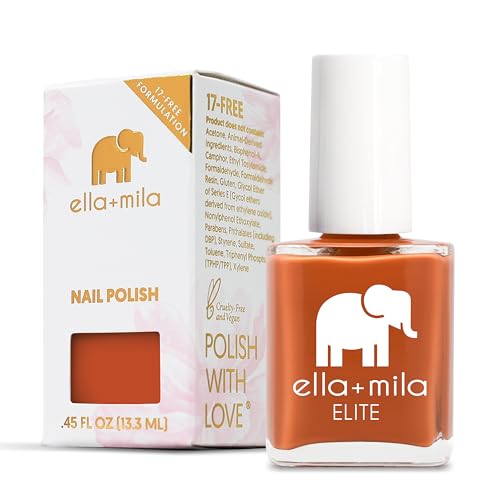 ellamila Professional, Quick Dry, Long-Lasting & Chip-Resistant Orange to Brown Nail Polishes Sunset Escape - 0.45 fl oz