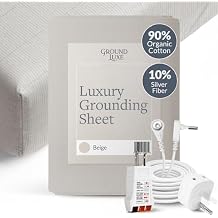 Luxury Fitted Grounding Sheet in Beige for Full Size Bed (Organic) Conductive Earthing Sheet