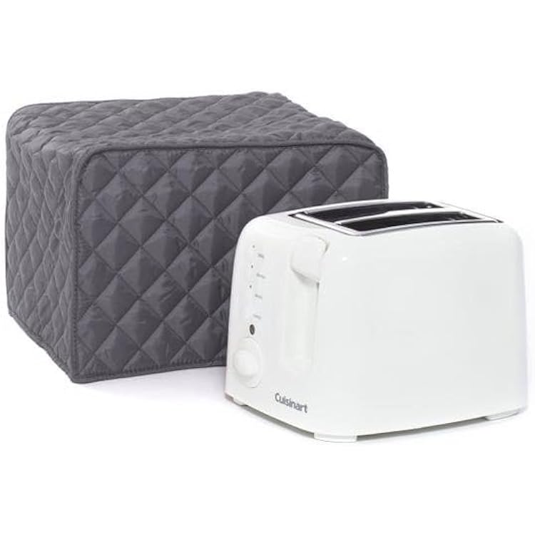 Covermates Keepsakes Toaster Cover Quilted Appliance Protector for Coutertop Bread Ovens Dust & Stain Resistant, Washable SlipOn Design for Countertop Storage, Slate