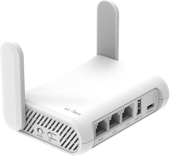 GL.iNet GL-SFT1200 Opal Travel Router, AC1200 Dual-Band Wi-Fi | AC1200 dual-band Wi-Fi, 3 gigabit ports, OpenWrt with OpenVPN and WireGuard, 30+ VPN services, pocket 145g