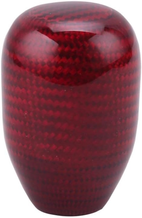 Shift Knobs Car Racing Real Carbon Fiber Gear Shift Knob Manual Shift Knob 57MM Stick Shifter Lever Knob Modify Tools Car Accessories Gear Knob Shifter Auto(Red)