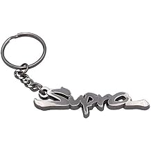 Boostnatics Car Badge Keychain Keyring compatible with Supra Key Fob (Chrome)