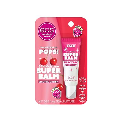 eos 24H Moisture Super Balm- Electric Cherry, Limited-Edition Lip Mask, 0.35 fl oz