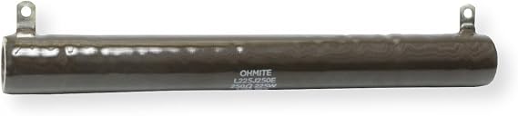 L225J250E Wirewound Tubular Resistor, 225W, 250 Ohms, 4595V Max, 260 TCR, Rugged Vitreous Enamel Coating, All-Welded Construction, for Industrial and Electronic Applications