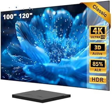 [Bundle] NothingProjector Classic Series ALR Screen 120" + Motorized UST Projector Slider, 4K UHD Fixed Frame 169, Auto Retractable Tray Syncs Power, Extend to 150", Perfect Home Theater Setup
