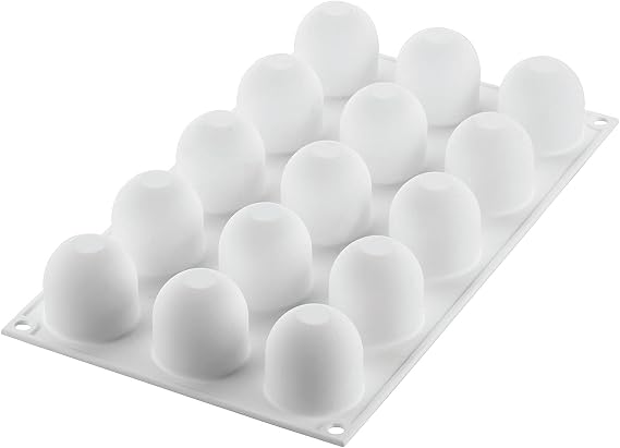 Silikomart Dome 40 Silicone Mold with 15 Cavities, Each 1.57 Inch Diameter x 1.57 Inch High