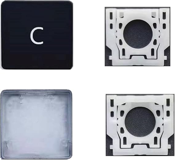 Replacement Individual C Key Cap and Hinges are Applicable for Surface Pro 4/5/6/7 1724 1796 1807 1866 (Black) Keyboard to Replace The C Key Cap and Hinge