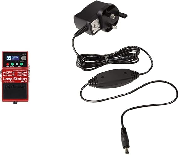 BOSS RC-5 Loop Station — modern, compact looper with first-class sound quality, 99 phrase memories, 57 rhythms and optional MIDI control. Perfect for guitar, bass & Psa-230Es2 Ac Adapter Power Supply