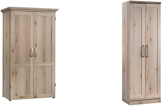 Sauder Miscellaneous Storage Craft & Sewing Armoire (Pacific Maple) HomePlus Two Door Storage Pantry Cabinet (Pacific Maple Finish)
