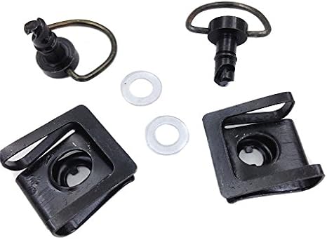 SEMT-2 PCs Quick Release Dzus Style Motorcycle 1/4 Turn Fairing Fastener 19mm Pins Black (2 Pack)