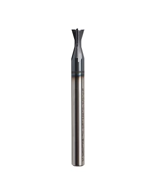 14 Carbide Square Nose End Mills, 4 Flute Solid End Mill Bits, Dovetail Cutter, AlTiN Coated Milling Cutters for DIYers and Professionals, 74 Degree
