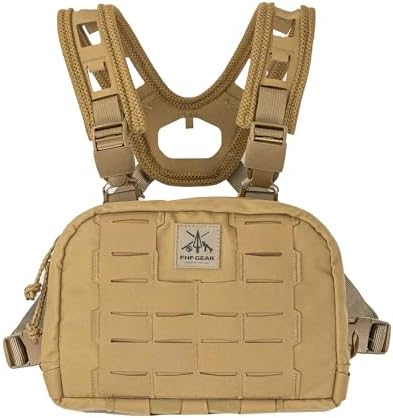 FHF Gear Chest Rig Gen 2 Lightweight MOLLE Front Carry Pack with Upgraded Air Mesh, Storage Pockets & Airframe Harness