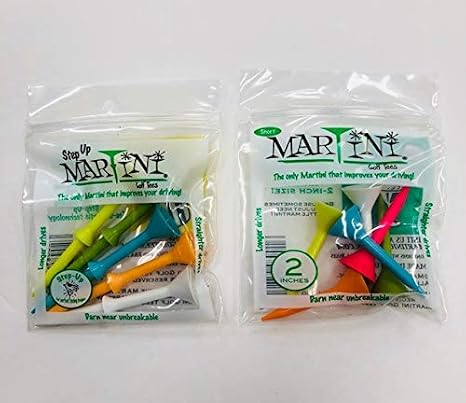 MARTINI Golf Tees Combo 2- Pack. 3-1/4'' Step up & 2'' Original