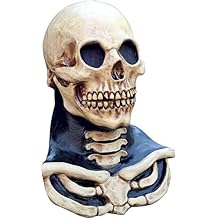 Ghoulish Productions Long Neck Skull Mask, Classic Skull Latex Mask. Latex Skull Mask For Men. Long Neck Skull Mask. Skull Latex Mask Full Face. Skulls Line. Adult Mask. One Size Latex Mask