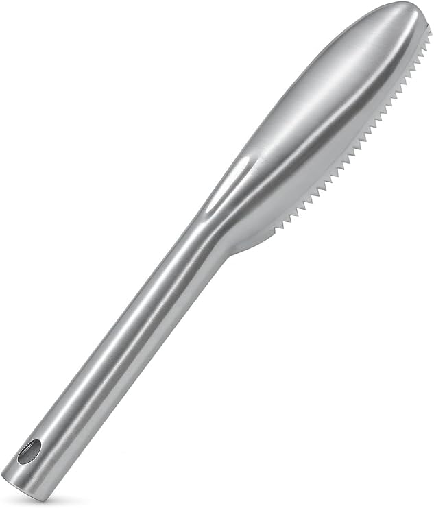 Busstier Balık Pul Soyacağı Metal Gövde Dişli Yapı Hızlı Pul Temizleme Aparatı Ergonomik Saplı Pratik Balık Temizleme Aracı Mutfak İçin Kolay Kullanım Pul Kazıyıcı Alet