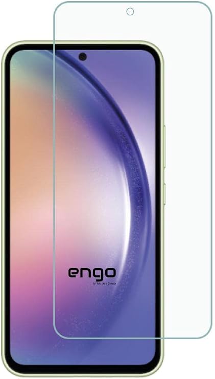 Engo Samsung Galaxy A54 İle Uyumlu Ekran Koruyucu 9H Temperli Kırılmaz Esnek Nano Cam, Çizilmeye Dayanıklı Koruma, HD Şeffaf
