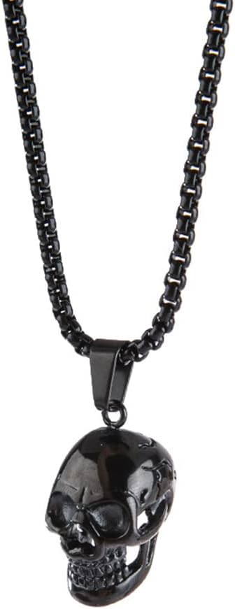 ShiQiao Spl Skull Pendant Necklace Gothic Halloween Accessories for Women Men Punk Accessories for Boys Christmas Birthday Gifts for Boys