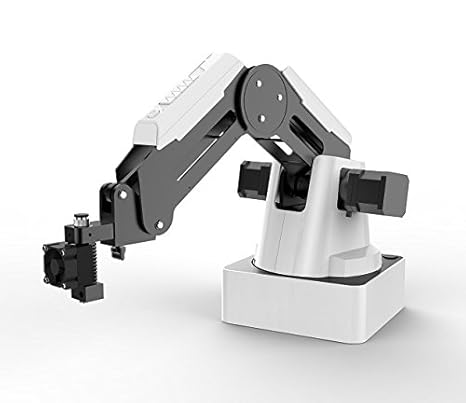 DOBOT Magician Educational Programming Robot, 4-axis Robot Arm with 3D Printer, Pen Holder, Suction Cap, Gripper Heads for K12 or STEAM Education - Basic Version