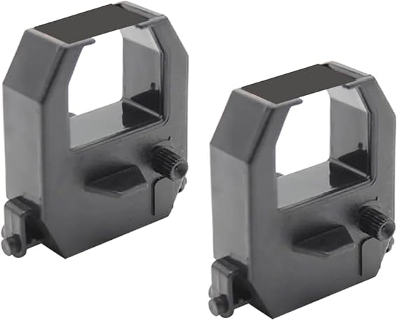 2 Pack Compatible Ribbon PIX and TCX Time Clock Ribbon Replacement for Amano PIX10/15/20/21/25/35/28/55/75/95/200/3000/4000,TCX-11/21/22/35/45/85/88/90 fits PIX and TCX All Models, Black