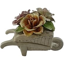 Authentic Italian Assorted Roses in Wheelbarrow