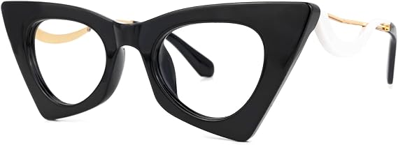 VOOGLAM Cat Eye Blue Light Blocking Glasses for Women Anti UV Eyestrain Eyewear with Stylish Frame Tiny