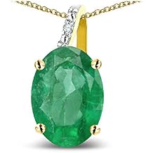 Star K Solid 14k Gold Oval 8x6 Journey Pendant Necklace