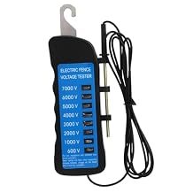 7KV Electric Fence Voltage Tester, High-Precision Fence Tester, 6 Neon Indicator Lights/Portable Lightweight Fence Tester, Suitable for Livestock, Orchard Fences, and Temporary Safety Tools