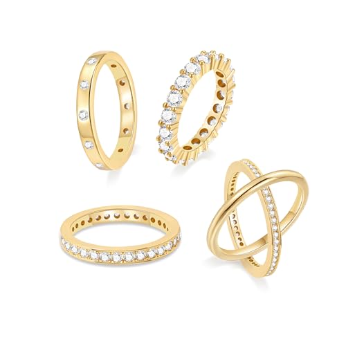 14K Gold Band Rings for Women Thin Gold Ring Plain Statement Band Ring Comfort Fit Size 7