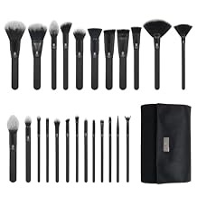 MODA Pro 13pc Makeup Brush Set with Travel Wrap, Full Face & Eye Vegan Brushes for Foundation, Powder, Blending, Contour & Eyeshadow, Soft Synthetic Pro Quality Brush Kit
