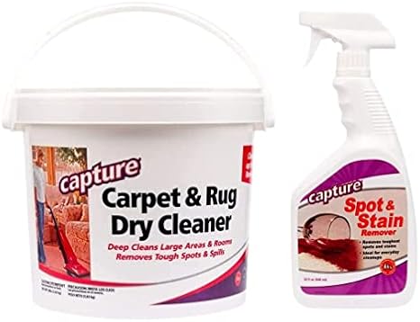 Capture Carpet & Rug Dry Cleaner (8 lb) & Capture Spot and Stain Remover (32 oz), Couch, Sofa Cleaner and Stain Remover - Bundle