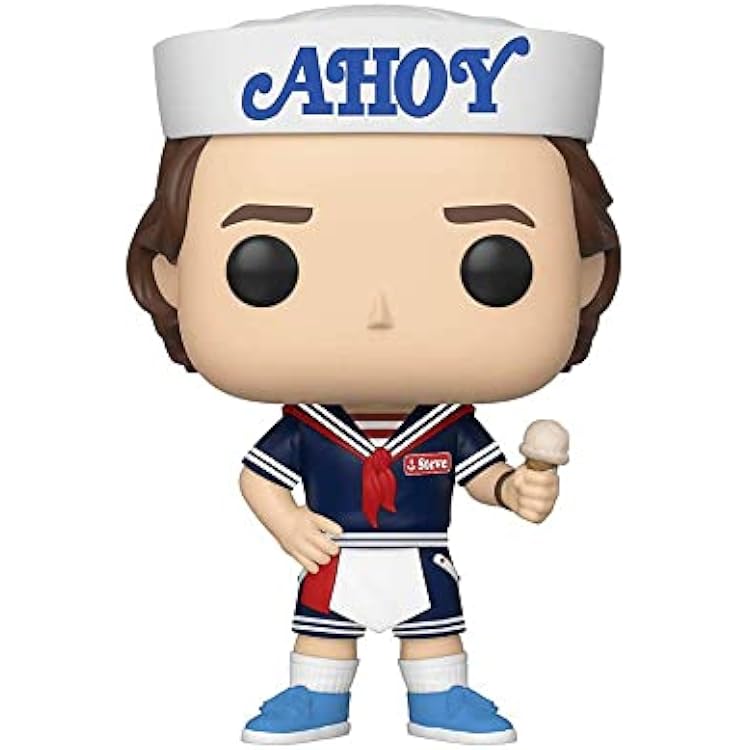 POP Stranger Things - Steve Harrington Scoops Ahoy Outfit Funko Vinyl Figure Bundled with Compatible Box Protector Case Multicolored 3.75 inches