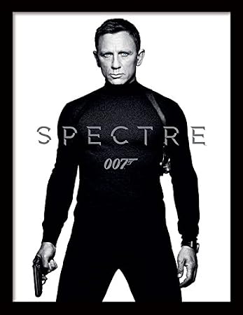James Bond "Spectre - Black and White Teaser Framed Print, Multi-Colour, 30 x 40 cm