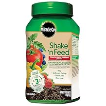 Miracle-Gro Shake 'N Feed Tomato, Fruit and Vegetable Plant Food - Fertilizer for Vegetable Gardens, for In-Ground and Container Plants, Feeds up to 3 Months, 1 lb.