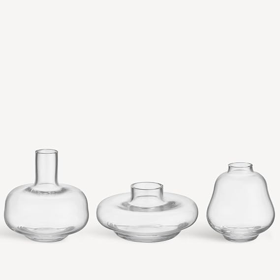 Kosta Boda Kappa Vases Clear Mini Set Of 3
