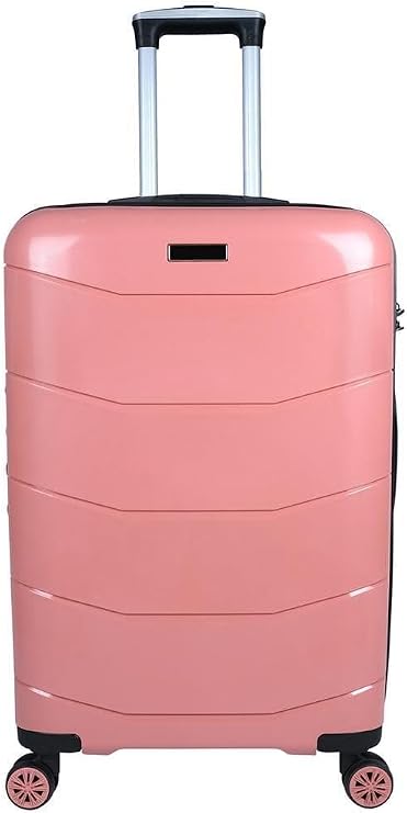 Bagacar Ultra Lightweight Unbreakable Silicone Cabinet Size Suitcase Pink+Tag Gift! Pink Small Size Unisex