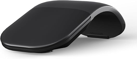 Arc Touch Mouse, Compatible with Microsoft Surface FHD-00001 Foldable Portable Mouse Silent Folding Arc for Computer/Mac/OS/Notebook (Black)
