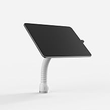 Bouncepad Core Flex - Secure Desk Mount with Flexible Gooseneck Compatible with iPad and Tablet (White)